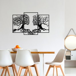 Wallity Love Tree Escultura de pared Negra